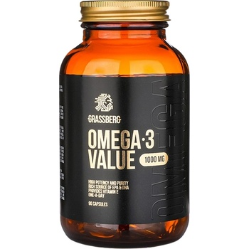 Grassberg Omega-3 Value, 1000 mg, 90 капсули, Grassberg (7061)