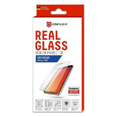 Калено стъклено защитно покритие за дисплея на Samsung Galaxy A80 - Displex Real Glass 10H Protector 2D (прозрачен) (01095)