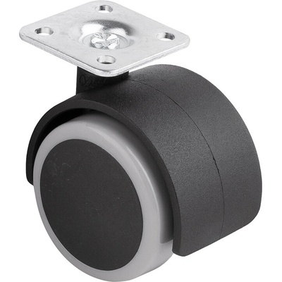 Strong Koliesko 50 mm s platničkou otočné mäkčené šedé