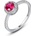 Silenti Jewelry Сребърен пръстен "Рубин" - 10 - 62 мм (19.7мм диам. )