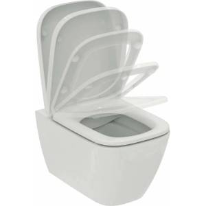 Ideal Standard Комплект за окачена тоалетна чиния Ideal Standard I. Life B без ринг, бял, с капак с плавно затваряне (T461401+T468301)