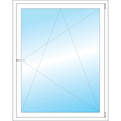 OKNA HNED Plastové okno 109x138 cm bílé otevíravé a sklopné pravé