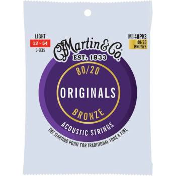 Martin Originals Light 3-Pack Струни за акустична китара (41Y23M140PK3)