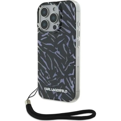 KARL LAGERFELD Калъф Karl Lagerfeld Zebra With Cord iPhone 16 Pro - лилав (3666339320348)