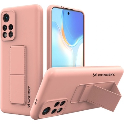 Wozinsky Кейс Wozinsky Kickstand Case Silicone, със стойка, за Xiaomi Poco M4 Pro 5G, Розов (9145576247549)
