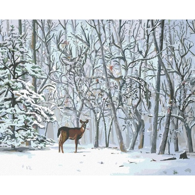 zuty Malování Podle Čísel Srna A Zasněžené Stromy D. Rusty Rust 80 x 100 Cm Plátno Rám
