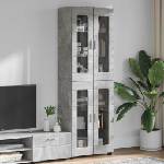 vidaXL Висок шкаф FLORIN 60 x 35 x 182 см Циментено сиво (3397907)