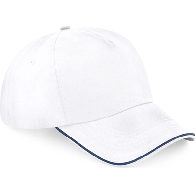 Beechfield B 25C Authentic Piped Peak 5 panelová COT53025C49999-white/frenc Bílá/navy