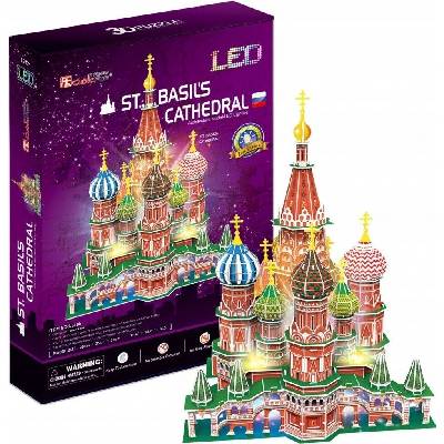 CubicFun 3D puzzle svítící Chrám Vasila Blaženého 224 ks