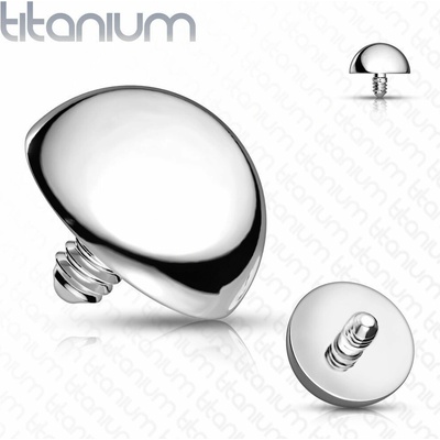 S4U Ozdobná půlkulička k dermálu TITAN k labretě, závit 1,6 mm 4 mm TIT1083-ST03