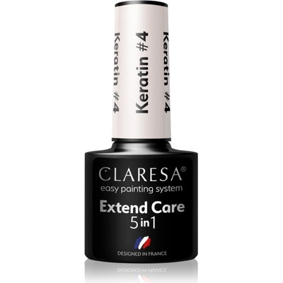 Claresa Extend Care 5 in 1 Keratin основен лак за нокти с гел с подхранващ ефект цвят #4 5 гр