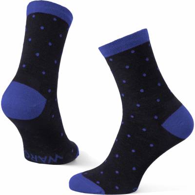 Warg ponožky Happy Merino M Mini Dots čierna/modrá