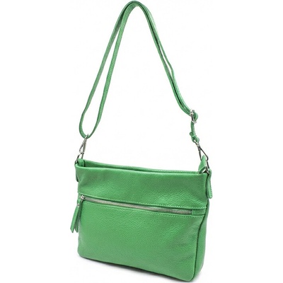 Dámská kožená kabelka zelená malá elegantní crossbody ITA1552