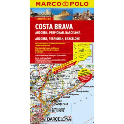 Marco Polo Costa Brava Andorra Perpigan Barcelona 1:200 000 automapa