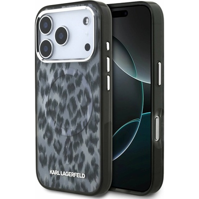 Karl Lagerfeld IML Leopard MagSafe Zadný Kryt pre iPhone 17 Pro Grey