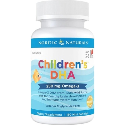 Nordic Naturals Children's DHA 250mg [180 Гел капсули] Ягода