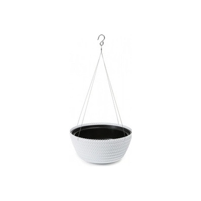 Nohel garden Žardinka závěsná JERSEY plastová bílá 24cm