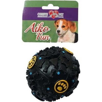 Cobbys Pet Aiko Fun Hrkajúca lopta s otvorom na pochúťky 9,5 cm