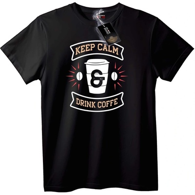 NOONEBRAND Тениска Спокойствие и кафе - 7XL, White