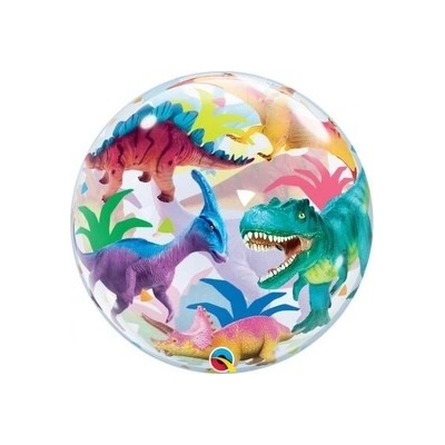 Balónik bublina s potlačou Dinosaury 56 cm