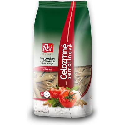 REJ Těstoviny Penne celozrnné 400 g