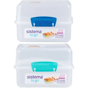Sistema Система Разделена кутия за обяд To Go LunchCube с 2 отделения 1.4 л, микс от цветове