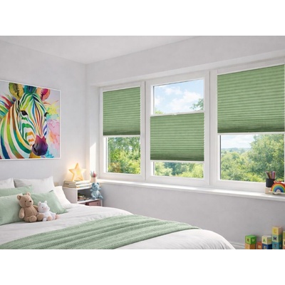 Zebra Shop Plissé Lux Zatemňující DUO Invaze SV. ZELENÁ PM07 47 x 111 - 150 cm