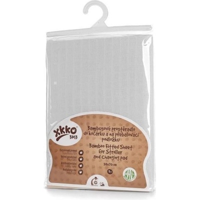 Kikko Bambusové prostěradlo s gumou XKKO BMB Bílé 50x70