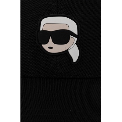 Karl Lagerfeld Шапка с козирка Karl Lagerfeld в черно с апликация 500118.805710 (500118.805710)