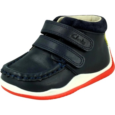 Clarks boty na suchý zip tmavě modré
