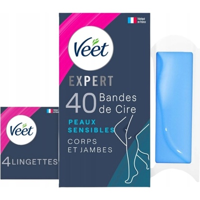 Veet Voskové pásiky na tvár pre citlivú pokožku 40 ks