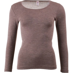 Engel Дамско копринено термобельо Engel Women's Undershirt L/S Merino base layer - Walnut - размер 42/44 (EU) (114-0634-0613)