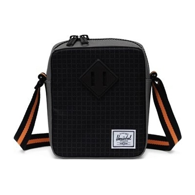 Herschel taška cez rameno Heritage crossbody Black Grid/Gargoyle/Sun Orange 05722