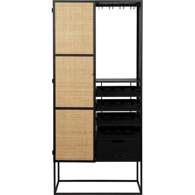 White Label Черна ратанова стойка за вино за 16 бутилки, 80x175 cm Guuji - White Label (4100072)