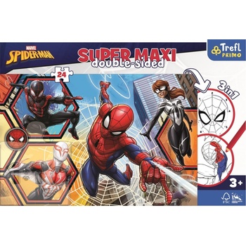 Trefl Obojstranné Spiderman ide do akcie SUPER MAXI 24 dielov