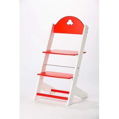 Lucas Wood Style rostoucí židle Mixle bílá/červená