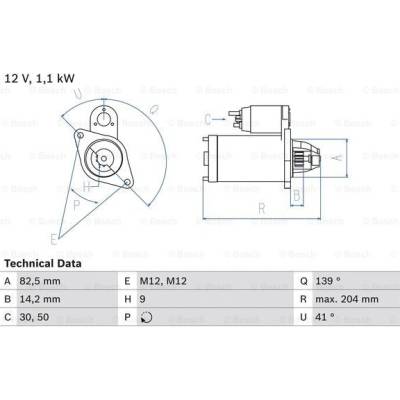 BOSCH STARTER 0 986 021 210