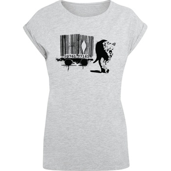 Urban Classics Тениска Ladies Brandalised - Barcode Leopard Circle T-Shirt heather grey XXLUB-MP5004456-00431 - Камуфлаж, размер S