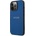 GUESS Saffiano PU Leather Hard Case - дизайнерски кожен кейс за iPhone 13 Pro (син)