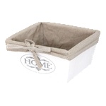 Horecano CN-Дървена кутия за съхранение БЯЛА 17х17х11 cm (ZM21-2ZF-white) (0193768)