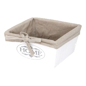 Horecano CN-Дървена кутия за съхранение БЯЛА 17х17х11 cm (ZM21-2ZF-white) (0193768)