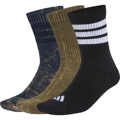 adidas Мъжки спортни чорапи adidas 3-Stripes Concept Crew WSH 3-Pack Sports socks - Aurora Ink / Olive Strata / Black / White - размер 40-42 (EU) (207-1479-0115)