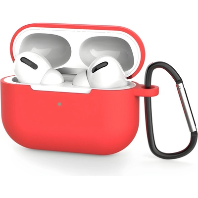 Apple Силиконов мек калъф с дръжка за AirPods 2 / AirPods 1 - Червен KP25133