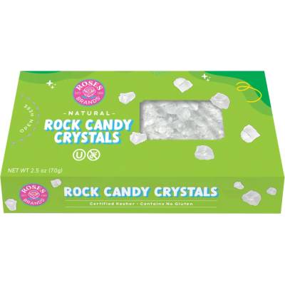 Roses Brands USA Rock Candy Crystals bonbonky ve tvaru krystalů s cukrovou příchutí 70 g