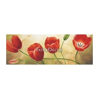 Červené tulipány 1 deska 138x48