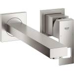 GROHE Eurocube - Смесител за вградена мивка, монтаж на 2 отвора, суперстомана 23447DC0 (23447DC0)