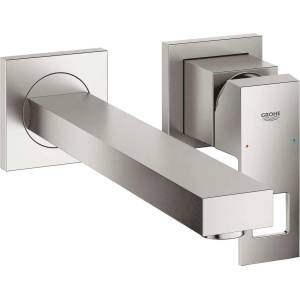 GROHE Eurocube - Смесител за вградена мивка, монтаж на 2 отвора, суперстомана 23447DC0 (23447DC0)