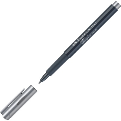 Faber-Castell Маркер, объл, 1.5 mm, металик, сребрист (1010160027)