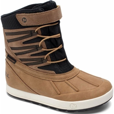 Merrell SNOW BANK 5.0 WP dětské zimní boty hnědá