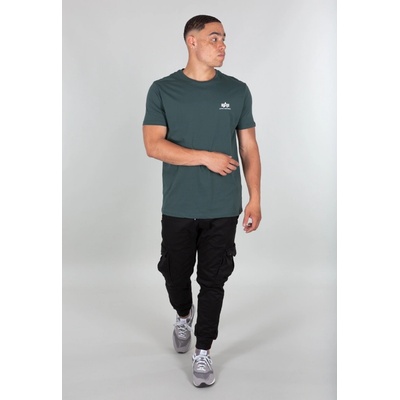 Alpha Industries tričko Basic T Small Logo navy green